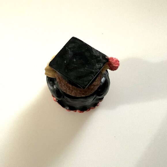 GRADUATION OWL FIGURINE UNIQUE VINTAGE - Picture 8 of 10